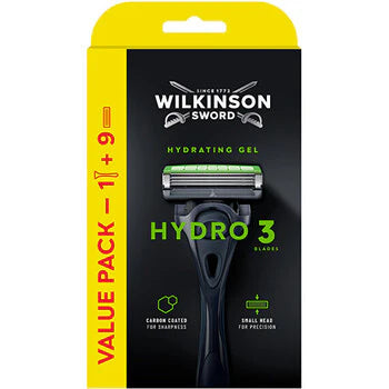 Wilkinson Sword - Hydro 3 Set - Shaver with one head + spare head (8 pcs) - Feel You