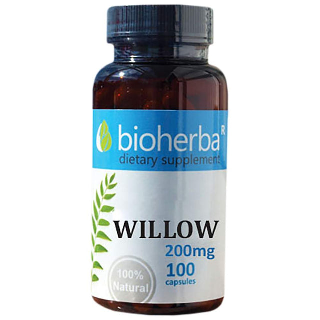 Willow 200 mg 100 капсули  Bioherba - Nutra Best Bulgaria