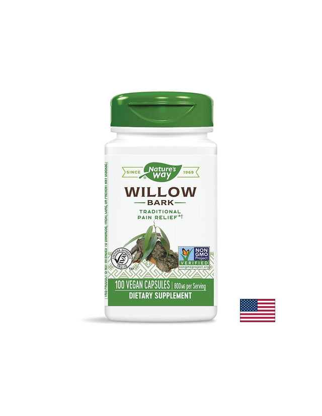 Willow Bark 400 mg - 100 капсули  Nature’s Way - Nutra Best Bulgaria