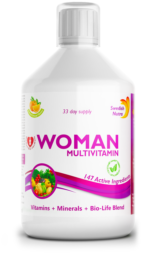 Women мултивитамини за жени с Колаген 1497 мг - 147 активни съставки  /500 мл/  Swedish Nutra - Nutra Best Bulgaria
