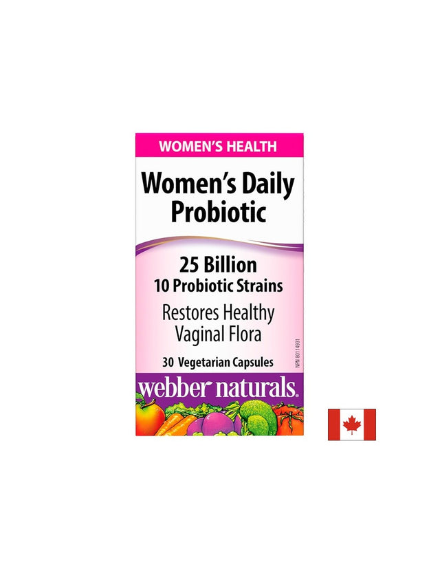 Women’s Daily Probiotic - Пробиотик за Жени 25 млрд. активни пробиотици, 10 щама, 30 капсули  Webber Naturals - Nutra Best Bulgaria