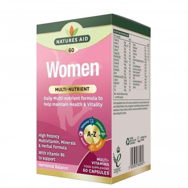Комплекс за жени (Women's Multi-Vitamins & Minerals) 60 капсули NaturesAid  Natures Aid - Nutra Best Bulgaria