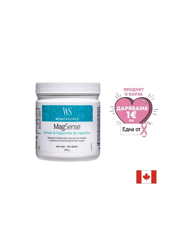 Магнезий (бисглицинат формула) - WomenSense, 200 g пудра Natural Factors  Natural Factors - Nutra Best Bulgaria