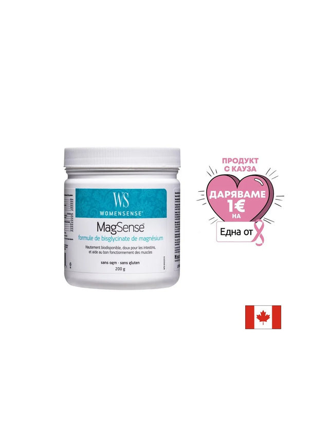 WomenSense Magnesium Bisglycinate Powder - 200 грама - Nutra Best