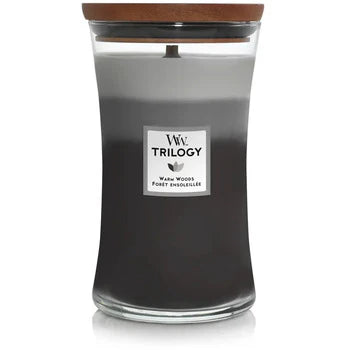 WoodWick - Scented candle Trilogy Fireside, Redwood, Sandalwood Clove 609 g - 275.0g  WoodWick - Nutra Best Bulgaria