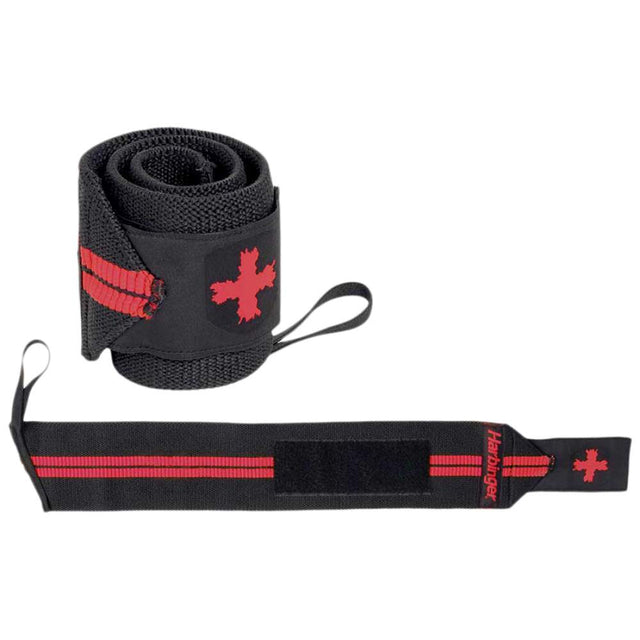 Накитници с палец / Wristwraps / Red Line - Black  Harbinger - Nutra Best Bulgaria