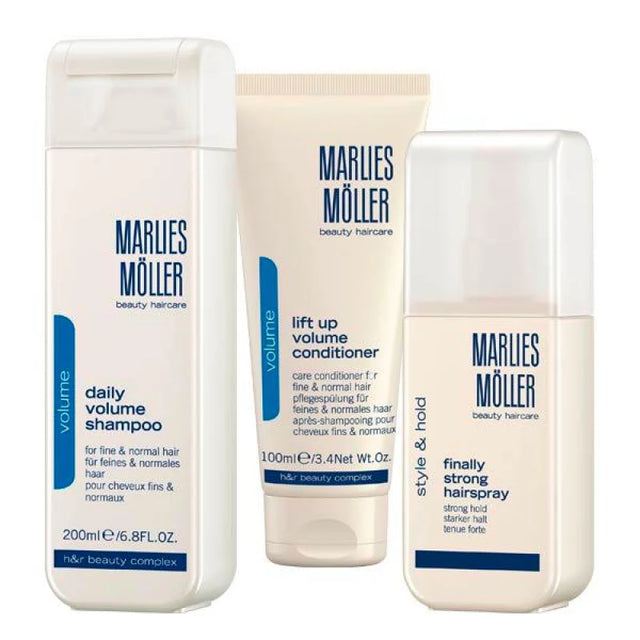 Xmas Set Set Marlies Moller: Lift-Up, Hair Conditioner, For Volume, 100 ml + Finally Strong, Hair Spray, For Styling, Strong Hold, 125 ml + Daily Volume, Hair Shampoo, 200 ml  Marlies Moller - Nutra Best Bulgaria