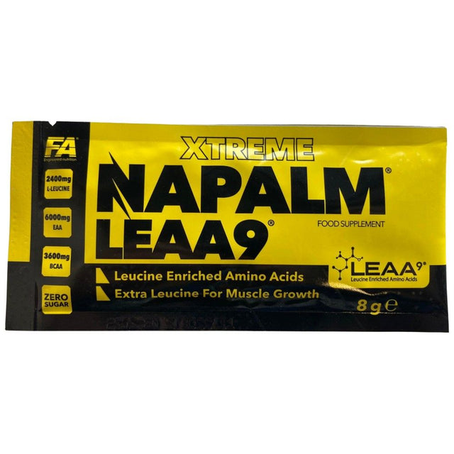 Xtreme Napalm LEAA 9 | Leucine Enriched Essential Amino Acids - 8 грама  FA Nutrition - Nutra Best Bulgaria
