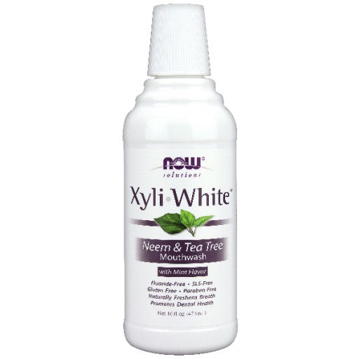 XyliWhite Neem & Tea Tree - вода за уста  NOW Foods - Nutra Best Bulgaria