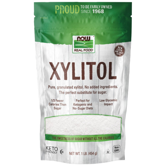 Xylitol Powder | 100% Pure - 454 грама  NOW Foods - Nutra Best Bulgaria