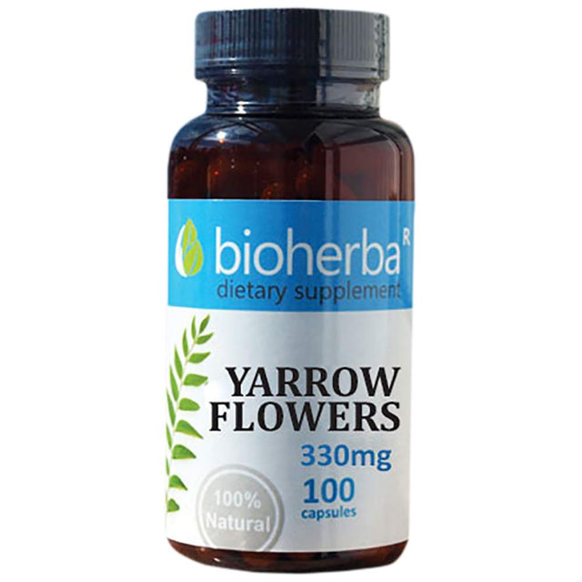 Yarrow Flowers 330 mg - 100 капсули  Bioherba - Nutra Best Bulgaria