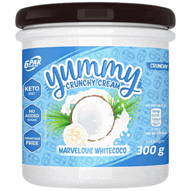 Yummy Cream Marvelous Whitecoco [300 грама, 12 Дози]  6PAK Nutrition - Nutra Best Bulgaria