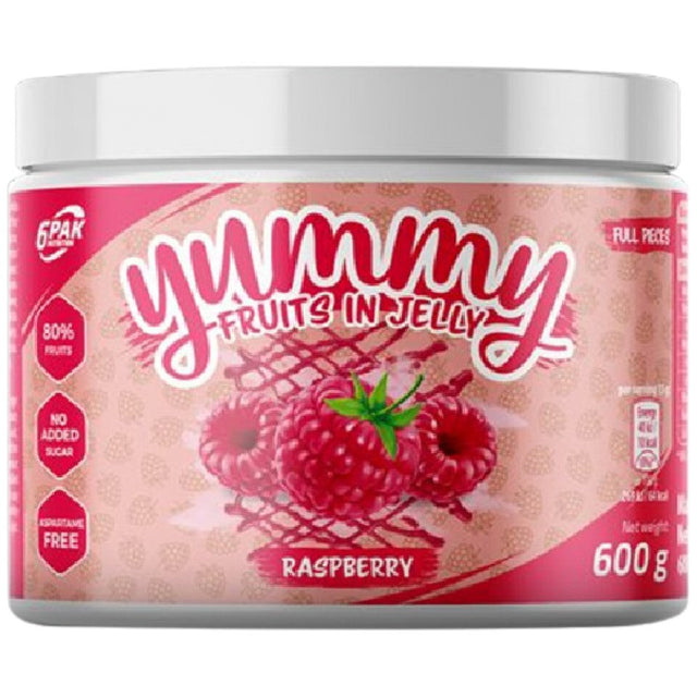 Yummy Fruits In Jelly Raspberry [600 грама, 40 Дози]  6PAK Nutrition - Nutra Best Bulgaria