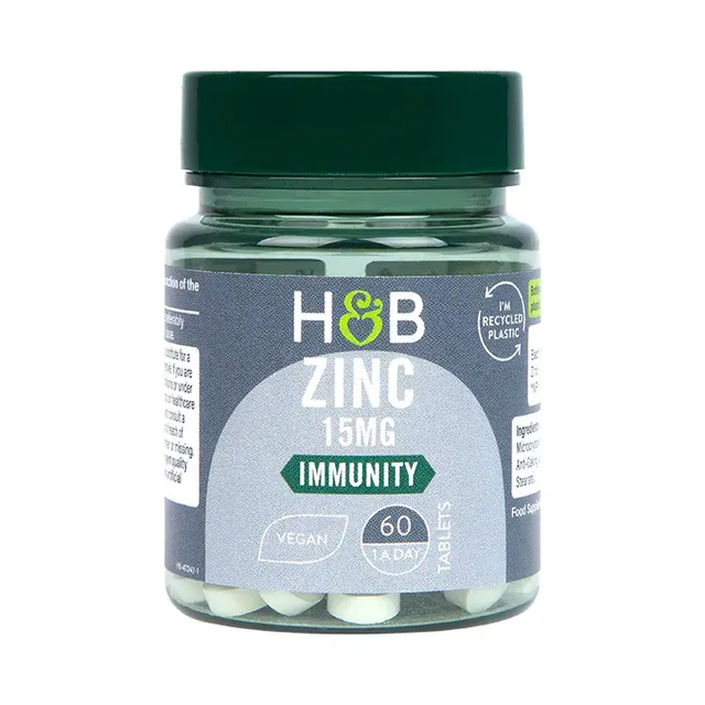 Цинк (ZInc) 15мг 60 веган таблетки, H&B  Holland & Barrett - Nutra Best Bulgaria
