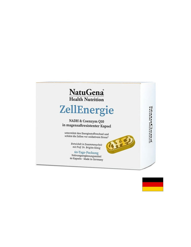 ZellEnergie - Клетъчна енергия с NADH и коензим Q10, 60 капсули за 2 месеца прием  NatuGena - Nutra Best Bulgaria