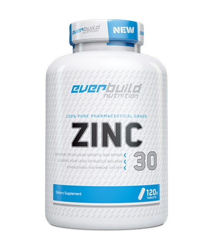 Zinc Bisglycinate 30 mg / 120 Tabs  EVERBUILD - Nutra Best Bulgaria