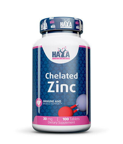 Zinc Bisglycinate 30mg / 100 Tabs  Haya Labs - Nutra Best Bulgaria
