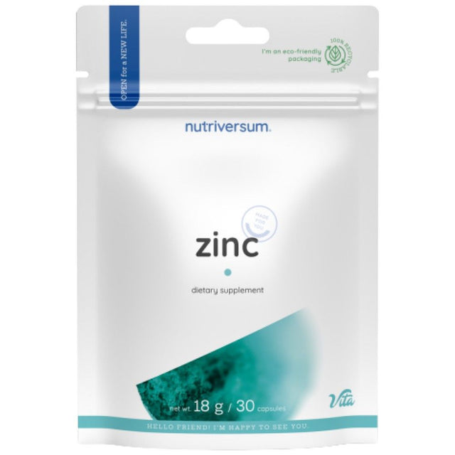 Zinc Caps | 25 mg Zinc Oxide - 30 капсули  Nutriversum - Nutra Best Bulgaria