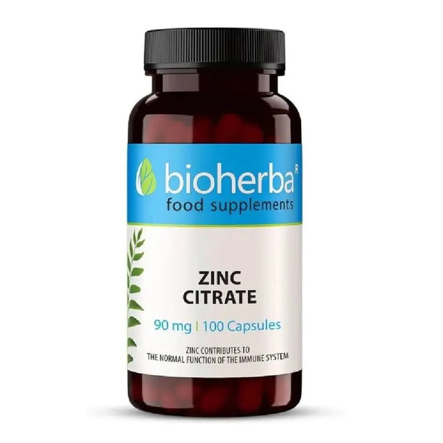 Zinc Citrate 30 mg - 100 капсули  Bioherba - Nutra Best Bulgaria