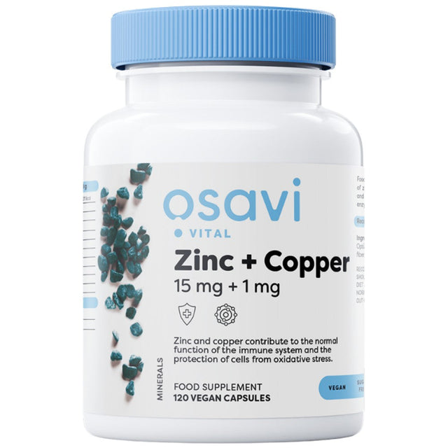 Zinc + Copper | L-OptiZinc® - 120 капсули  Osavi - Nutra Best Bulgaria