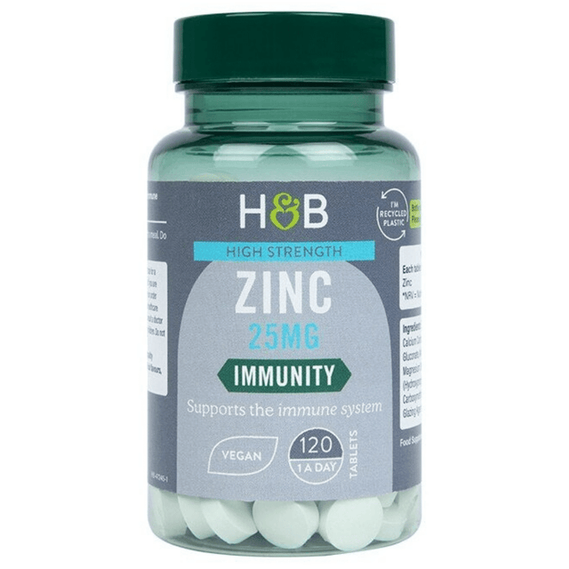 Цинк Zinc Gluconate 25mg 120 таблетки, H&B  Holland & Barrett - Nutra Best Bulgaria