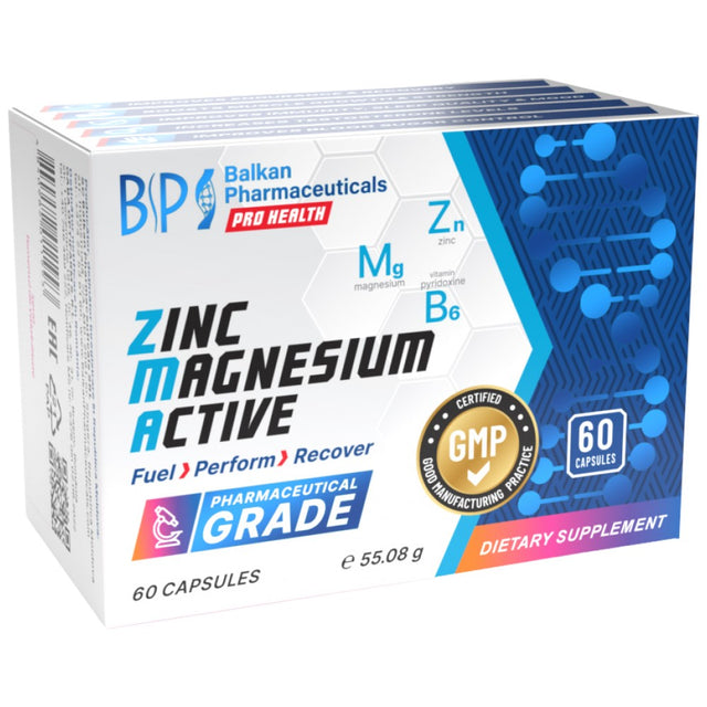 Zinc Magnesium Active - 60 капсули  Balkan Pharmaceuticals - Nutra Best Bulgaria