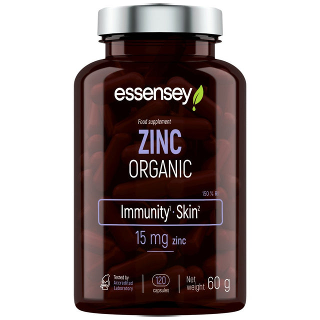 Zinc Organic 15 mg - 90 капсули  ESSENSEY - Nutra Best Bulgaria