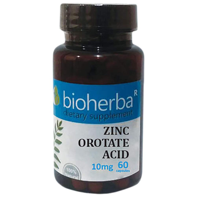 Zinc Orotate Acid 10 mg - 60 капсули  Bioherba - Nutra Best Bulgaria