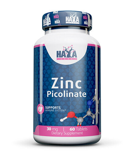 Zinc Picolinate 30 mg. / 60 Tabs.  Haya Labs - Nutra Best Bulgaria