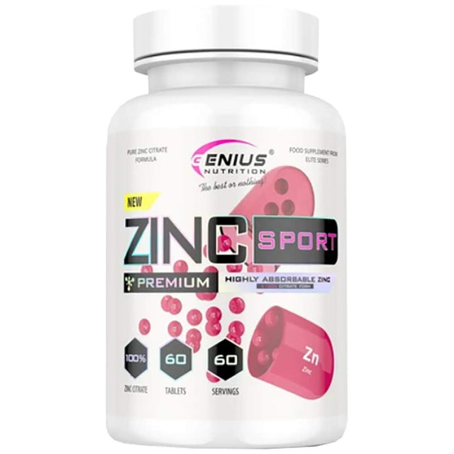 Zinc Sport - 60 Таблетки  Genius Nutrition - Nutra Best Bulgaria