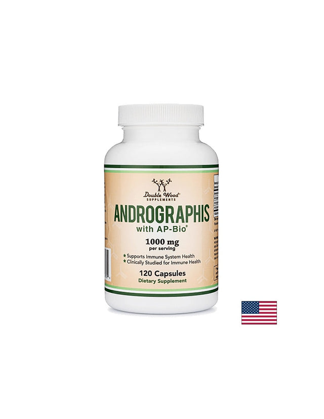 Andrographis with AP-Bio®/ Андрографис, 120 капсули Double Wood - Nutra Best Bulgaria