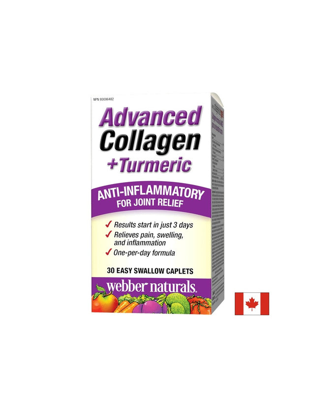 Advanced Collagen + Turmeric / Колаген и куркума за здравето на ставите, 30 мини каплети Webber Naturals - Nutra Best Bulgaria