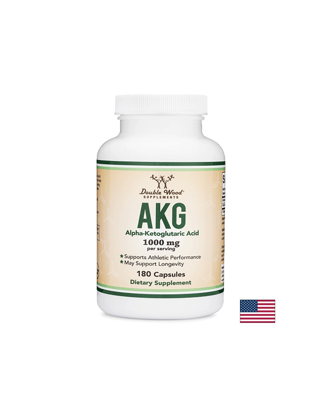 AKG (Alpha Ketoglutaric Acid) / Алфа-кетаглутарова киселина, 180 капсули Double Wood  Double Wood - Nutra Best Bulgaria