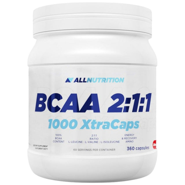BCAA 2:1:1 1000 XtraCaps - 360 капсули - Nutra Best Bulgaria