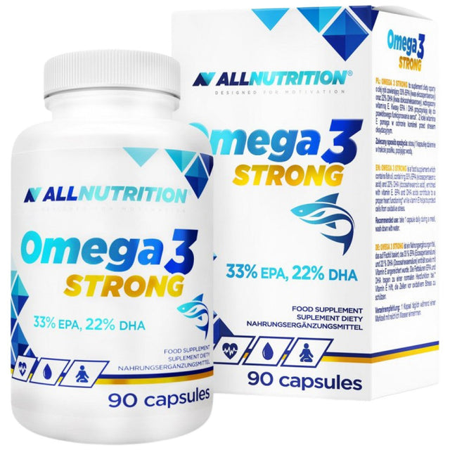 Omega 3 Strong - 90 Гел капсули  AllNutrition - Nutra Best Bulgaria