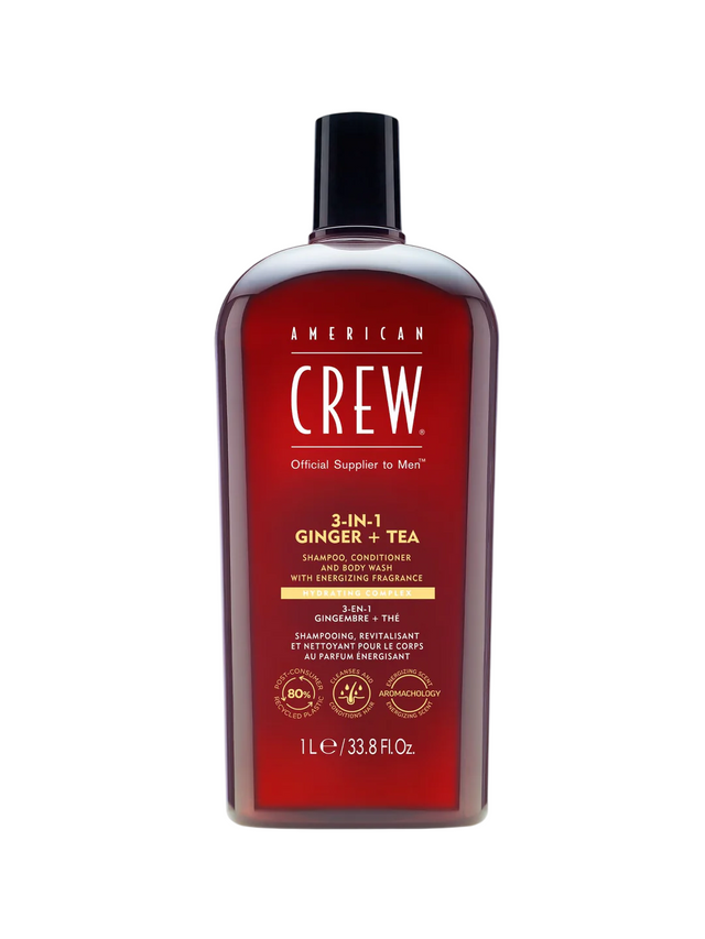 American Crew, 3-In-1, Шампоан за коса, балсам и душ гел 3-в-1, Оживяване, 250 мл