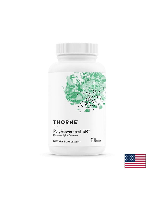 Антиоксидант - PolyResveratrol- SR® Ресвератрол + кофактори, 60 капсули с удължено освобождаване Thorne - Nutra Best Bulgaria
