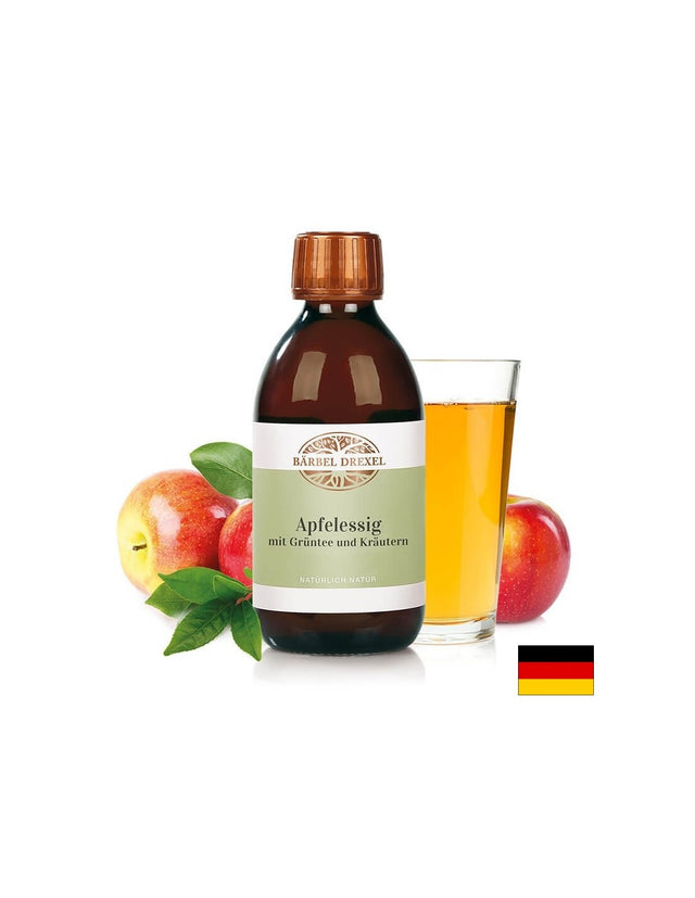 Apfelessig mit Grüntee und Kräutern / Ябълков оцет + зелен чай и билки, 250 ml. Bärbel Drexel - Nutra Best Bulgaria