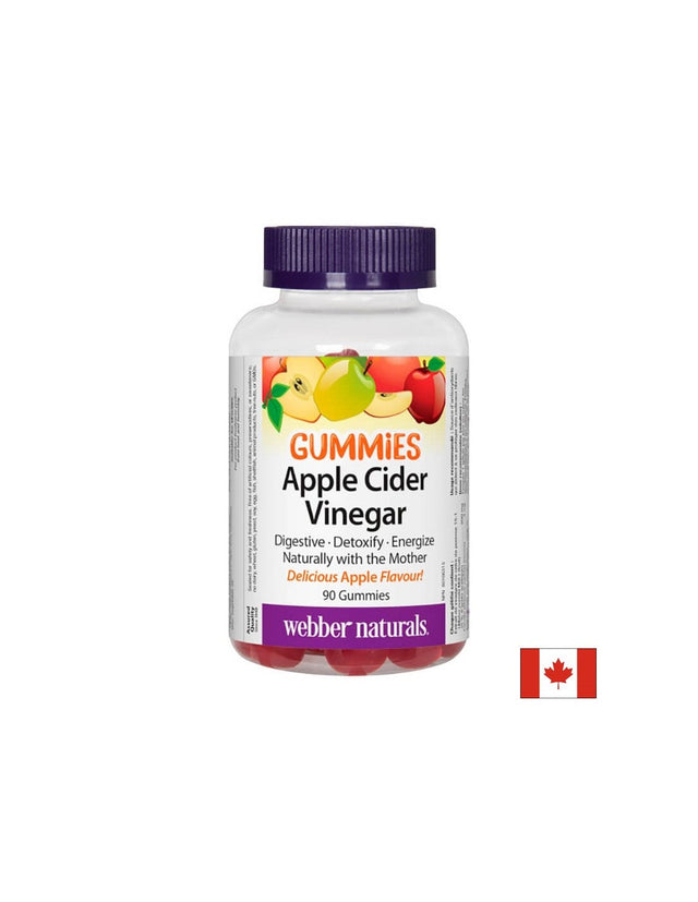 Apple Cider Vinegar Gummies - Ябълков оцет гъмис - Антиоксидантна защита и бърз метаболизъм, 90 желирани таблетки Webber Naturals - Nutra Best Bulgaria