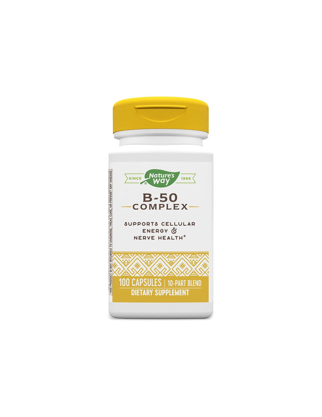 B-50 Complex - Витамин В-50 комплекс, 100 капсули Nature’s Way - Nutra Best Bulgaria
