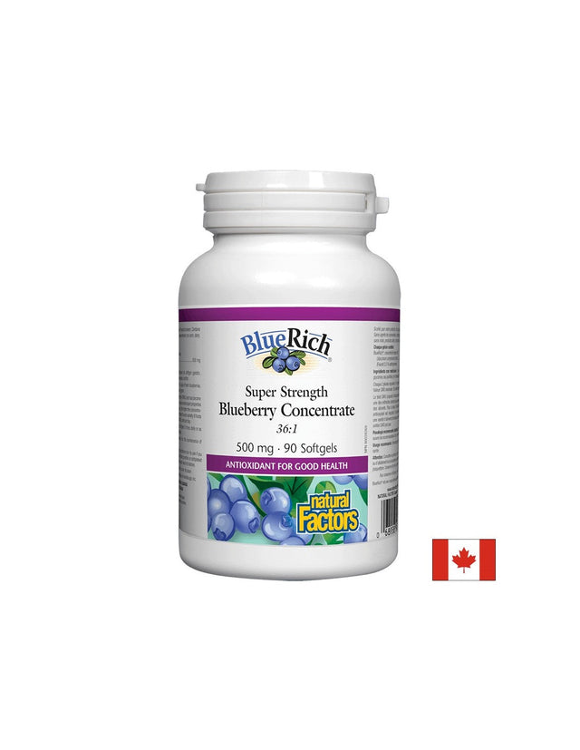Super Strength Blueberry Concentrate 36:1 500 mg - 90 Гел капсули - Nutra Best Bulgaria