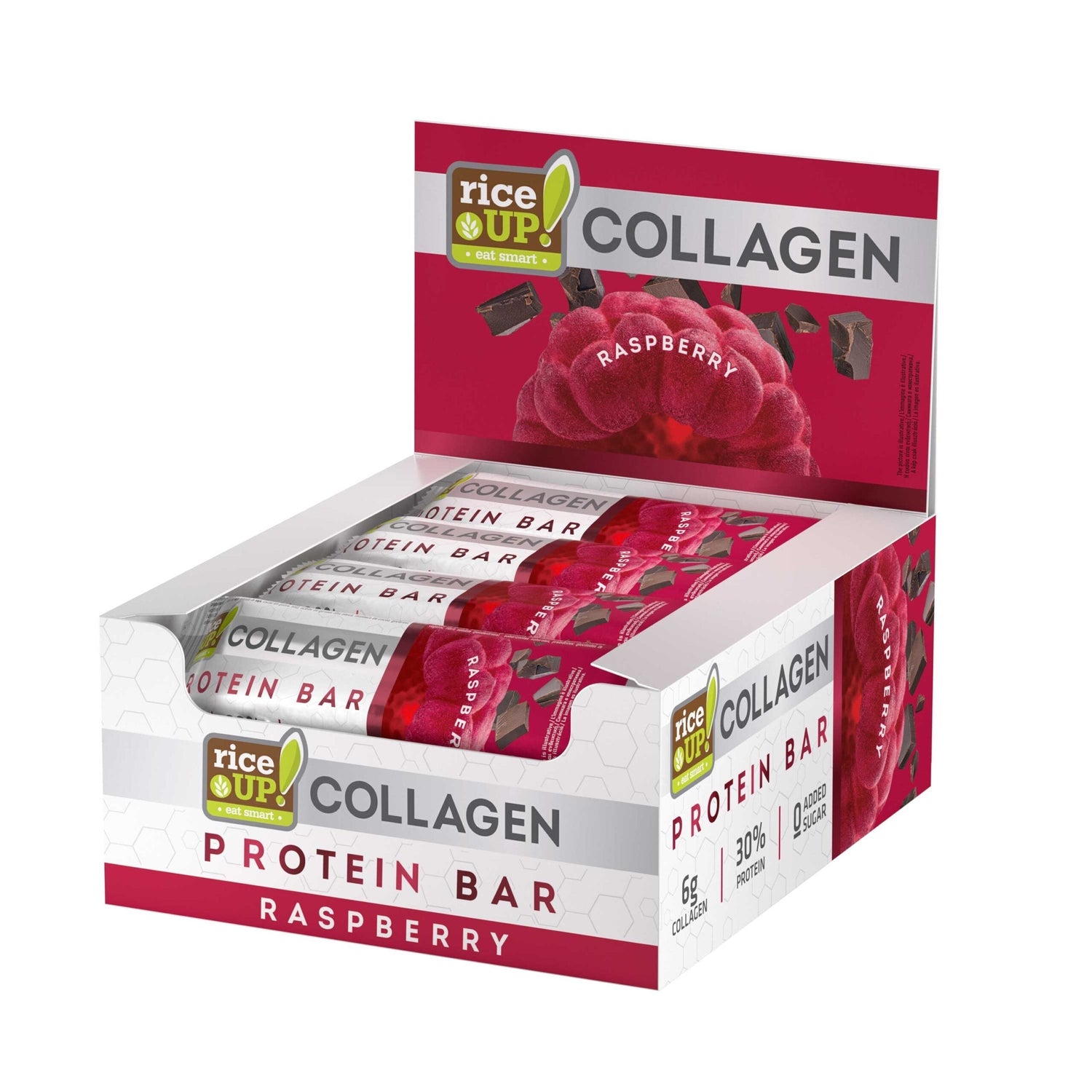 Protein Bar with 6g Collagen & No Added Sugar - 12 x 50g  RiceUP! - Nutra Best Bulgaria