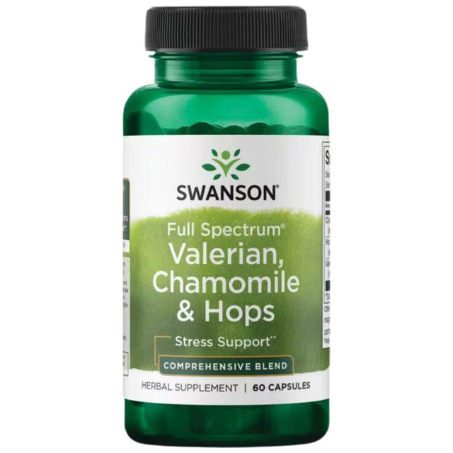 Full Spectrum Valerian, Chamomile and Hops 60 капсули  Swanson - Nutra Best Bulgaria