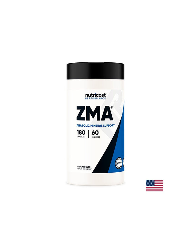 Цинк, магнезий и витамин В6 - ZMA, 180 капсули Nutricost - Nutra Best Bulgaria