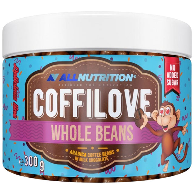 CoffiLove | Whole Arabica Coffee Beans in Milk Chocolate - 300 грама  AllNutrition - Nutra Best Bulgaria