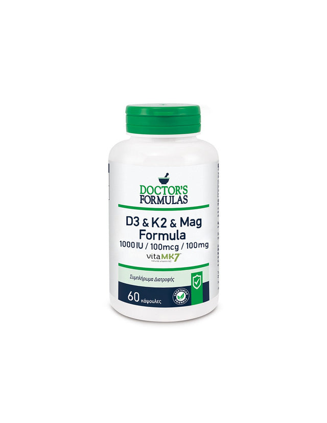 D3 & K2 & Mag Formula - Формула с витамин D3, K2 и Магнезий х 60 капсули Doctor’s Formulas - Nutra Best Bulgaria