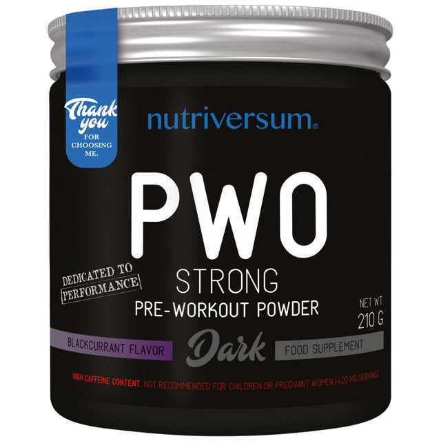 PWO Strong | Pre-Workout - 210 грама  Nutriversum - Nutra Best Bulgaria