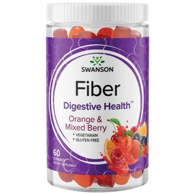 Fiber Gummies | Orange & Mix Berry - 60 Дъвчащи таблетки  Swanson - Nutra Best Bulgaria
