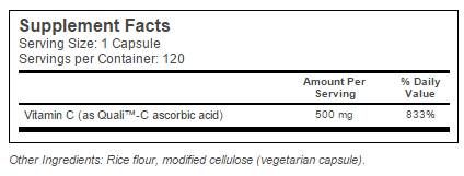 BEST Vitamin C + Quali™ C 500 mg - 120 капсули  Doctor’s Best - Nutra Best Bulgaria