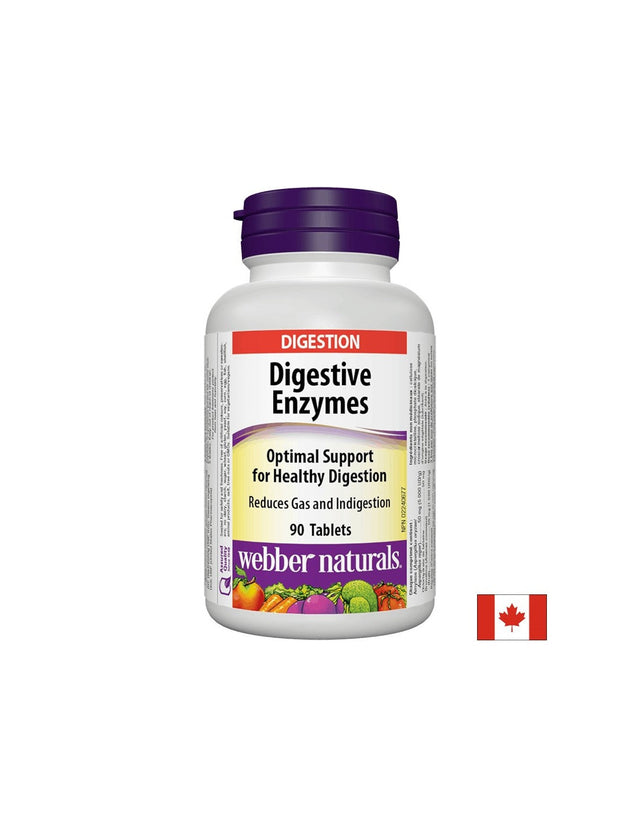 Dygestive Enzymes/ Храносмилателни ензими х 90 таблетки Webber Naturals - Nutra Best Bulgaria